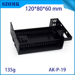 Hộp điều khiển AK-P-19 Din Rail IP54 đánh giá tùy chỉnh ánh sáng màu xám bao vây với cắt lỗ và lụa màn hình logo 120x80x60mm - Product Image 3