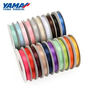Yama Ribbon Supplier Stock Sales 196 Gemischte Farben Glattes Gesicht Feste Farben Satin Ribbon Hersteller