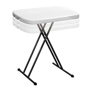 轻质耐用便携式吹塑模具高度可调折叠椅可折叠野营野餐小塑料个人桌