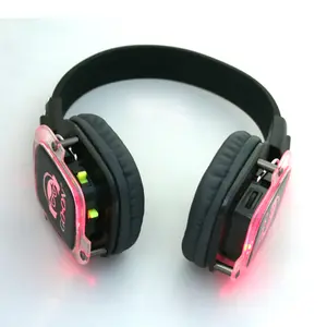 high quality RF-309 wireless silent disco party headphone with led light