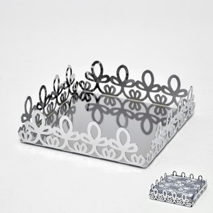 Posavasos de taza de café de Metal con tótem de cinta de lazo cromado Diseño contemporáneo ecológico 9cm de diámetro - Product Image 3