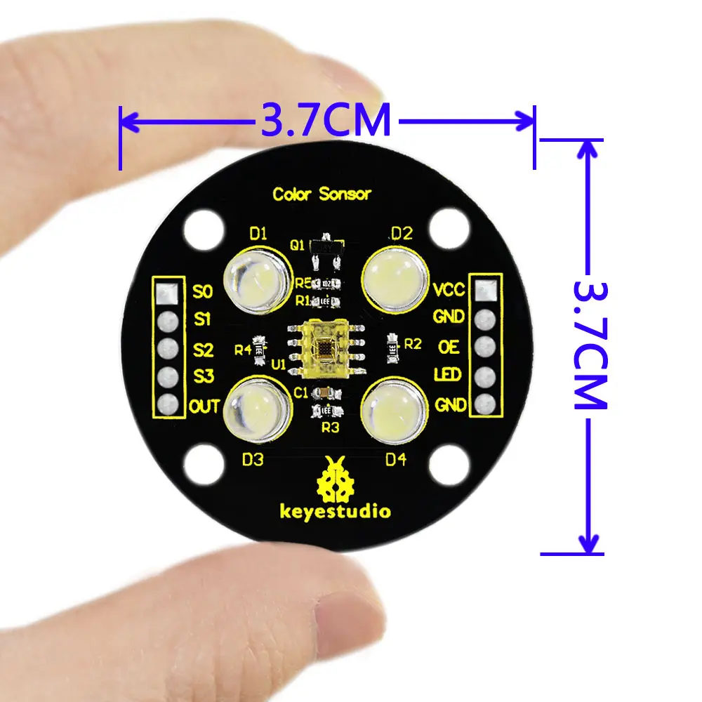 Módulo do sensor de reconhecimento de cor keyestudio tcs3200 para arduino