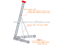 Torre de Altavoces Line Array Móvil con Soporte de Elevación