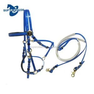 Milieuvriendelijk Waterdicht Rood Pvc Western Paard Hoofdstel Inclusief Uithoudingsvermogen Halter Teugel Met Aangepaste Logo Metalen Headstall Voor Rijden