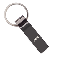 Pen Drive de Metal a prueba de agua, USB 2,0 3,0, 64GB, 32GB, unidad Flash USB, capacidad Real con llavero, logotipo personalizado