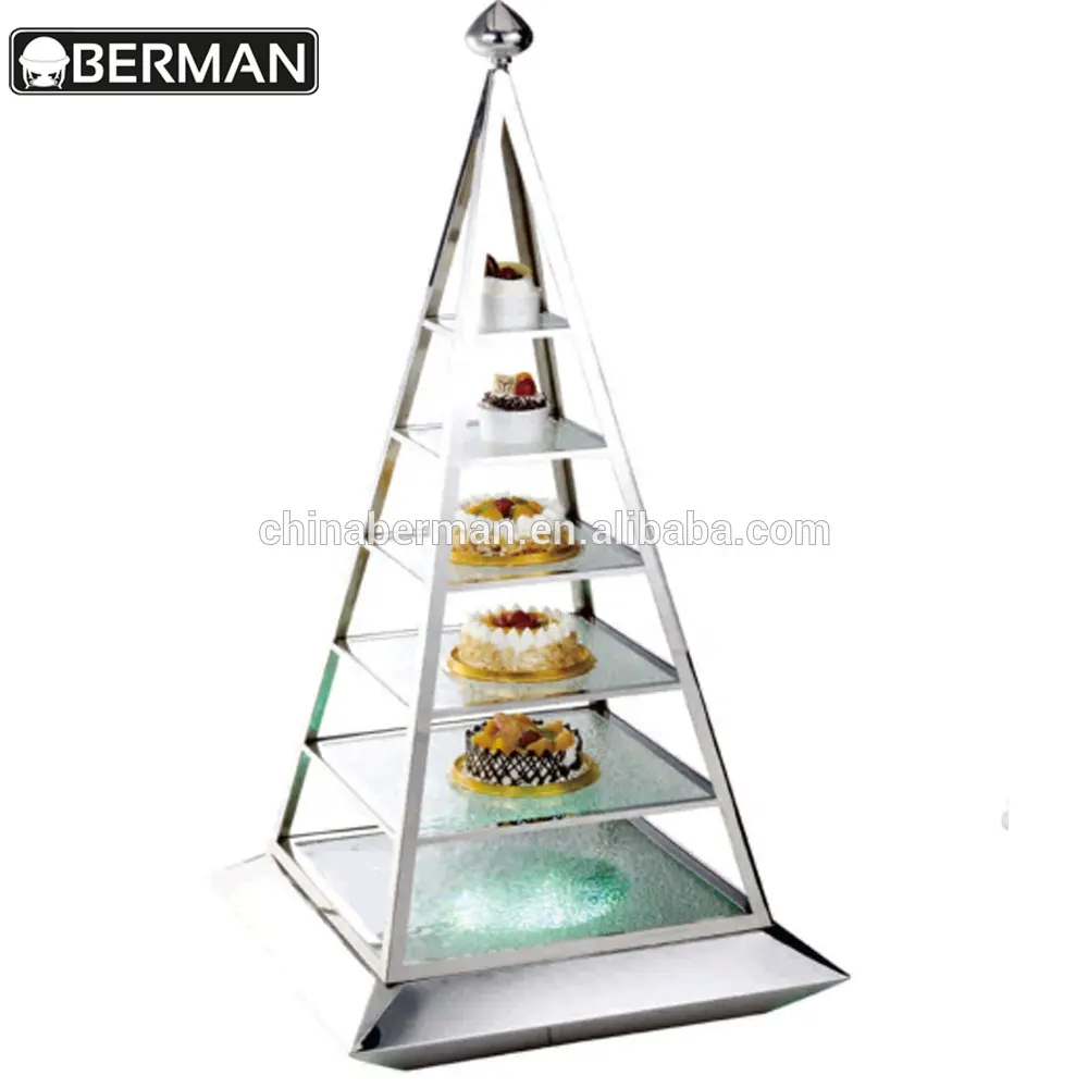 Sale of modern catering supplies catering cafeteria materials and equipments tower decoration led buffet display stand
