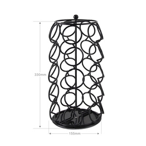 <strong>K</strong>-<strong>cup</strong> Coffee Pod Storage Organizer Rack Metal Rust Proof 35 Capsule Rotary Coffee Capsules Stand <strong>Holder</strong>