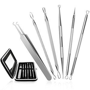 New 6pcs Stainless Steel Washer Comedone Extractor Kit Closed Loop Extractor <strong>Blackhead</strong> <strong>Remover</strong> <strong>Tool</strong> - Product Image 1