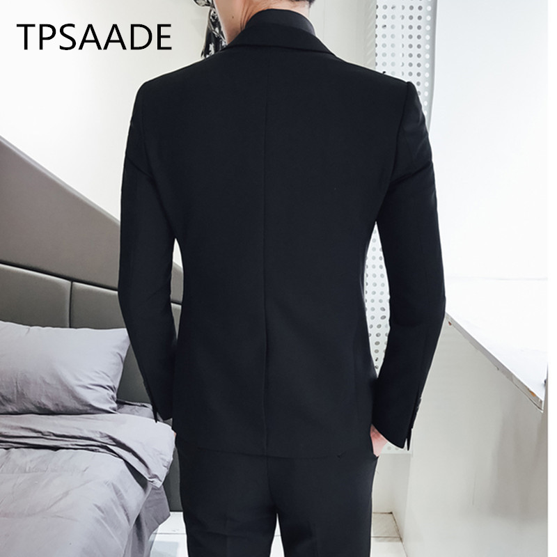 Ensemble 3 Pièces Blazer Homme - Costume Ajusté Smoking Veste Pantalon Gilet - Affaires & Mariage