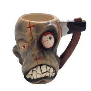 Scary 3D Gezicht Zombie Keramische Koffie Thee Mok