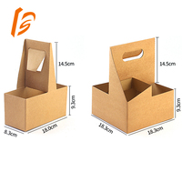 Boîte d'emballage de boissons jetables biodégradable personnalisée, boîte à bière, boîte à café