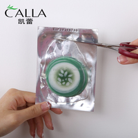 Masques pour les yeux anti-poches de marque privée, masque pour les yeux en feuille de fruits, design concombre