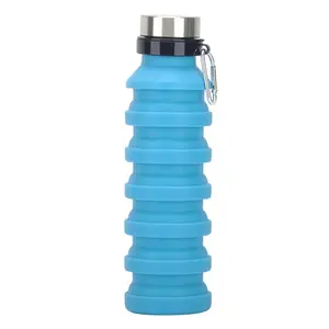 Bpa Free Cheap Price Travel Collapsible Silicone Water Bottle Wholesale