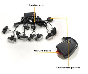 12V 24V 16LED xe xe xe <span class=keywords><strong>Strobe</strong></span> LED ánh sáng hổ phách màu xanh lá cây lưới tản nhiệt LED cảnh báo khẩn cấp Flash <span class=keywords><strong>Strobe</strong></span> ánh sáng <span class=keywords><strong>Hideaway</strong></span> <span class=keywords><strong>Strobe</strong></span> <span class=keywords><strong>Lights</strong></span> - Product Image 6