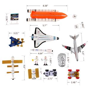 Missione educativa a bordo del Set di gioco dello <span class=keywords><strong>Space</strong></span> <span class=keywords><strong>Shuttle</strong></span> per bambini include razzi satelliti rover veicoli giocattoli di plastica - Product Image 5