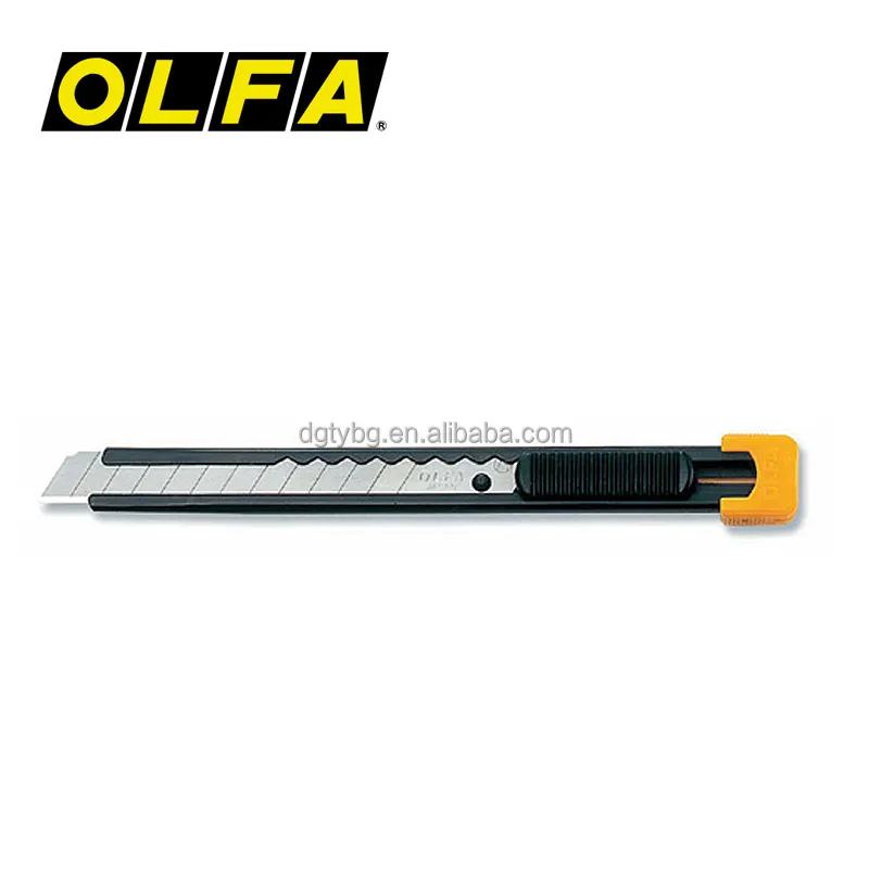 OLFA S มีดด้ามจับโลหะแบบพกพาขนาดเล็กมีดสแตนเลสสีดำ