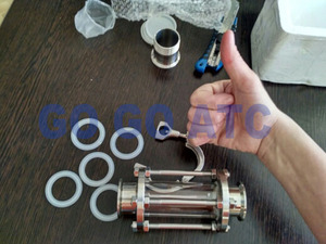 Thép không gỉ căng thẳng cứu trợ dây Grip 2 Flex kết nối chất lượng cao gogogoatc dòng chảy Sight Glass dioptr, Sight tháp thép khuỷu tay ống - Product Image 4