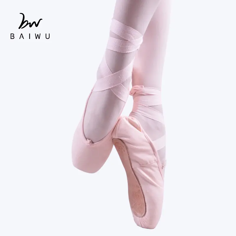06B5B001 Baiwu Canvas Dance Ballet Shoes Ballet Pointe Shoes