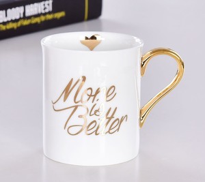 Logo personalizzato di alta qualità con oro maniglia in ceramica tazza di caffè - Product Image 5