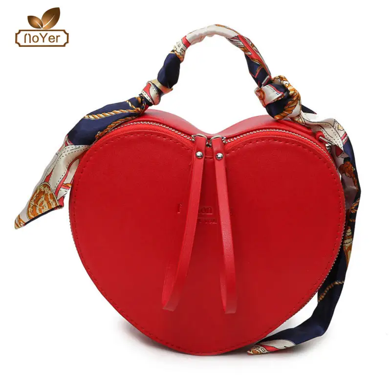 Fashion latest ladies heart shaped handbags 2017 pu leather bags women handbags