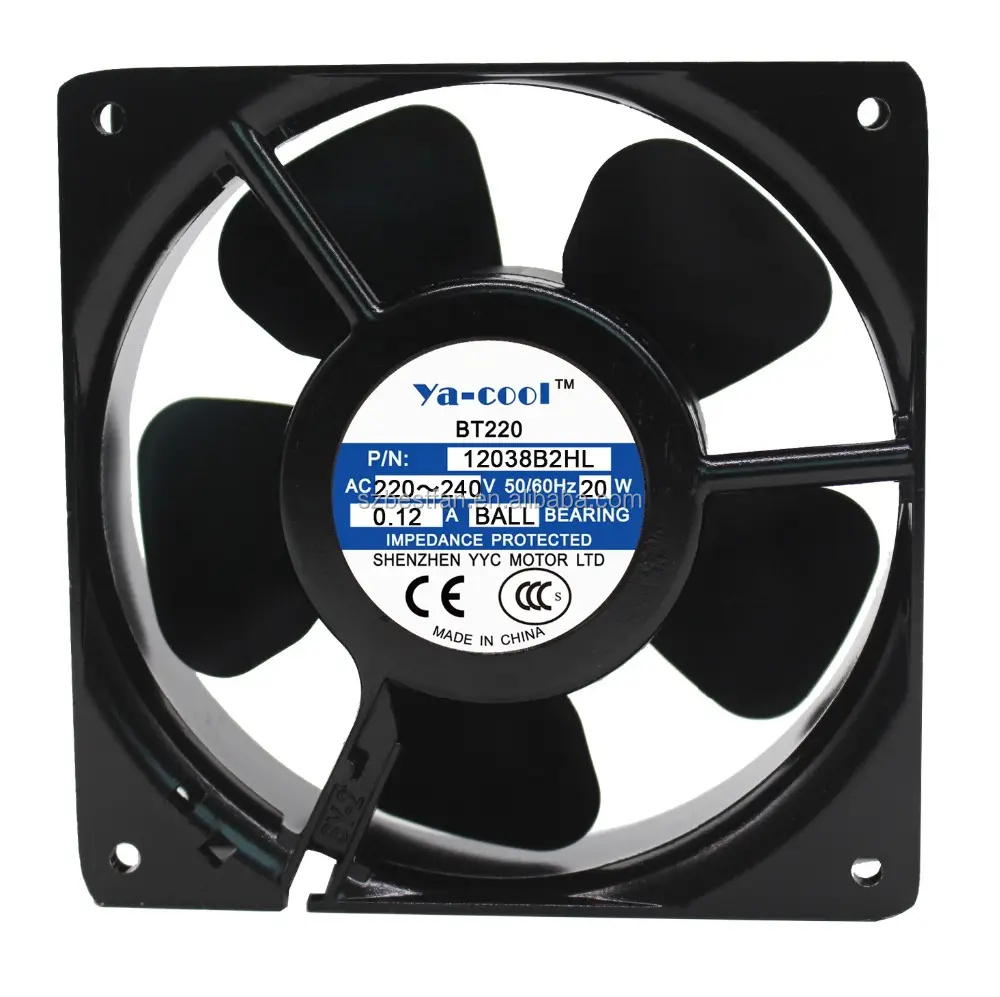 network cabinet cooling 220V 120X120X38mm ac axial electric fan motor