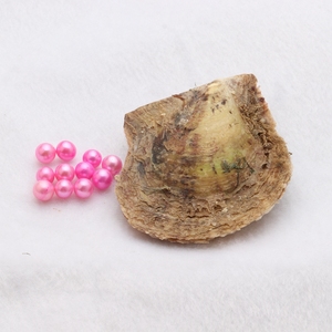 2018 producto caliente clásico redondo teñido 6-7mm 100% real natural cultivadas de agua dulce suelta perlas de color rosa - Product Image 3