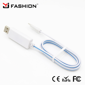 Circuler Visible <span class=keywords><strong>LED</strong></span> S'allument Micro USB Data Sync Chargeur <span class=keywords><strong>Cordon</strong></span> Câble Pour Samsung mobile téléphone - Product Image 4