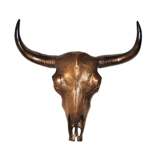 Cabeza de Toro de Metal Bronce en Oferta para Decoración del Hogar - Product Image 1