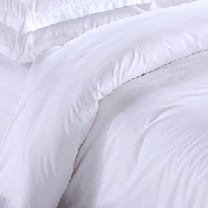 Hotel Linen 100% Cotton Bed <strong>Sheet</strong> <strong>King</strong> <strong>Size</strong> 300tc Woven 60 Plain Solid Grade a Hotel Bedding Set Duvet Cover Sets Plain Dyed 3-4 - Product Image 2