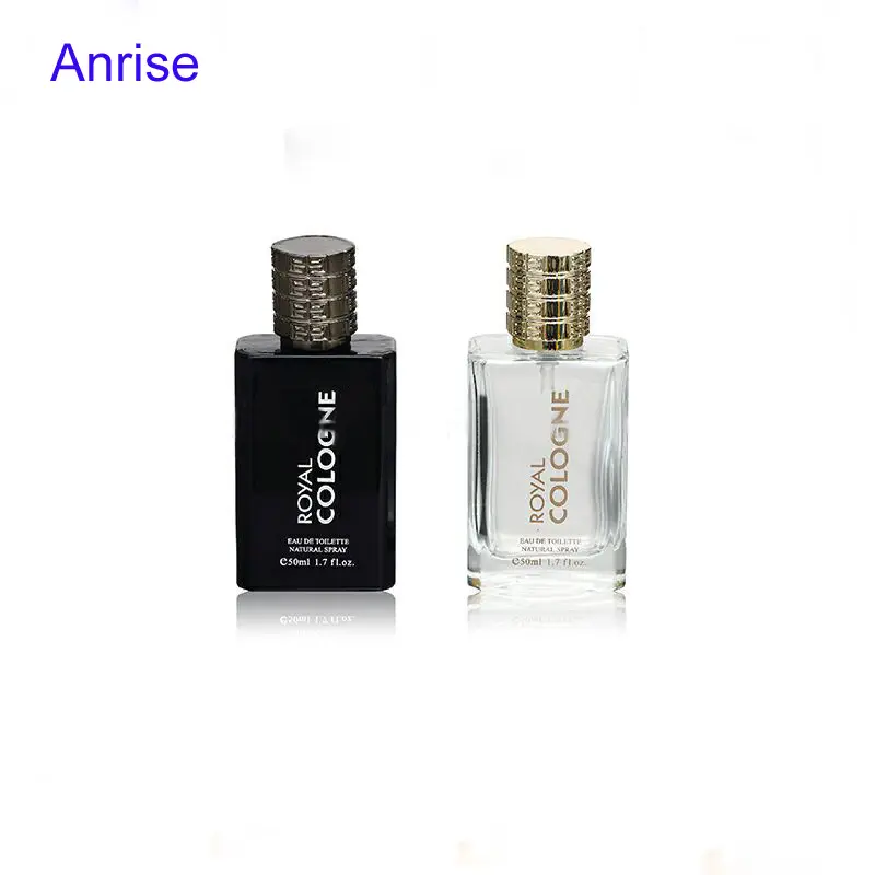 Botol Parfum Hitam Pria, Pompa Jenis Penyegelan, dan Penanganan Permukaan Cetak Layar 50Ml Botol Parfum Parfum Pria