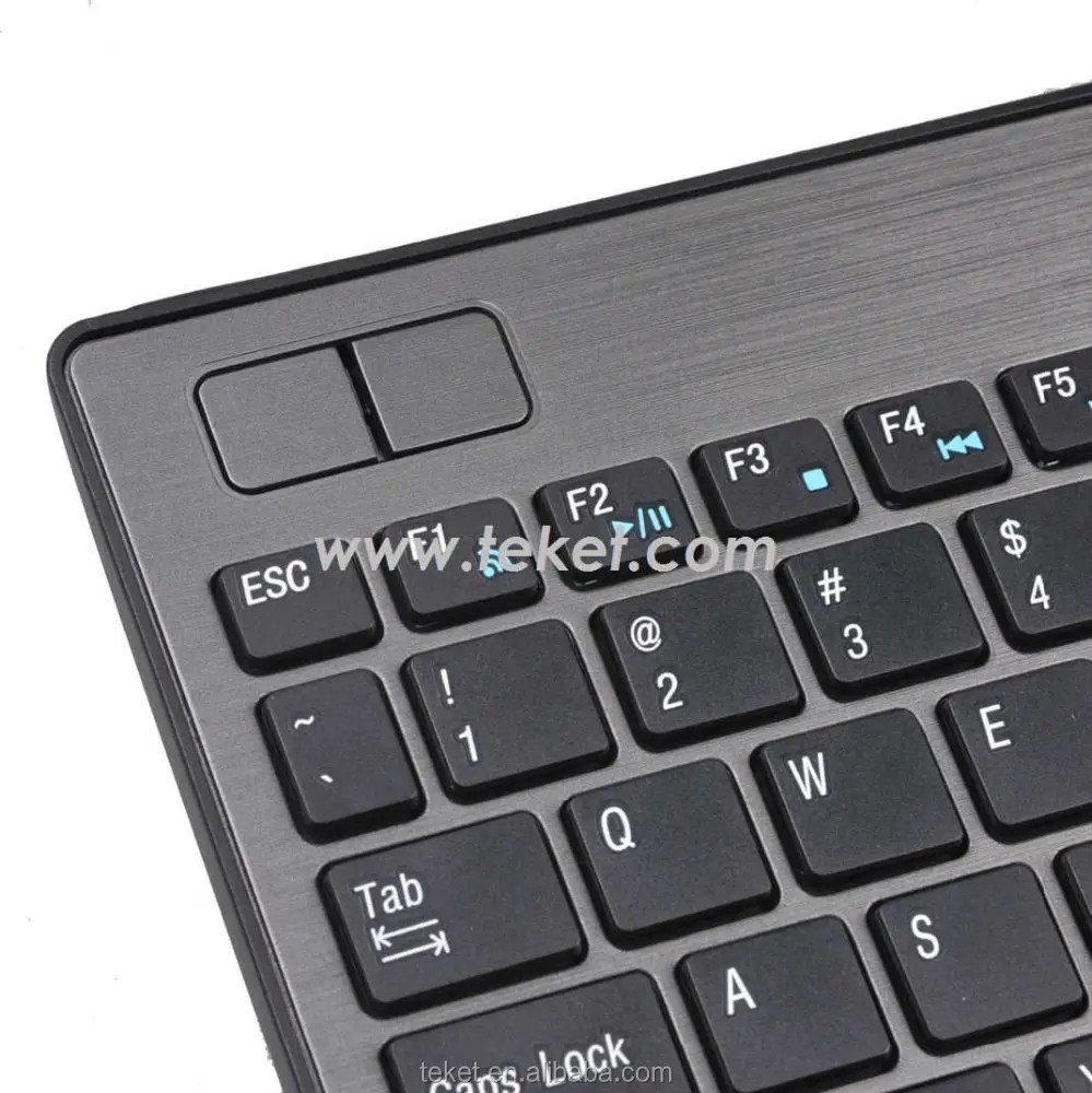 2.4g slim sem fio rf teclado com trackball k2, rf e bt, interface usb, para controle industrial