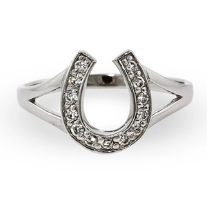 Bagues en argent sterling 925 uniques de style designer personnalisé en forme de <span class=keywords><strong>fer</strong></span> <span class=keywords><strong>à</strong></span> <span class=keywords><strong>cheval</strong></span> porte-bonheur pour femmes, bijoux tendance pour les fêtes - Product Image 4