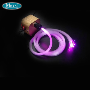 Projecteur d'éclairage à fibres optiques multicolores 16W avec disque scintillant blanc - Product Image 5
