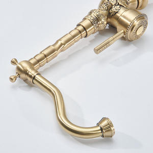 صنابير خلاط المياه, خلاط مياه صنابير رافعة ، حار وبارد مقبض واحد حوض نحت صنبور تدوير حوض حنفيات الحمام صنبور نحاسي عتيق - Product Image 4