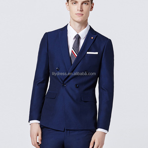 Traje de boda azul real <span class=keywords><strong>para</strong></span> hombre, traje de negocios HD072, 3 uds. (chaqueta + chaleco + Pantalones) - Product Image 1