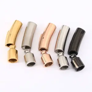 Thép Không Gỉ Bayonet Clasp 2 Mét 3 Mét 4 Mét 5 Mét 6 Mét 8 Mét PushLock Ren Khóa Da Dây Móc Cài Cho Bracelet Jewelry Làm