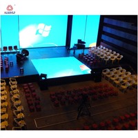 Haut-parleurs suspendus design extérieur bon marché pour concert événement équipement portable en alliage d'aluminium couche de danse plate-forme de podium de scène en treillis