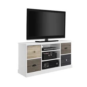 Modern Design Wooden TV Cabinet Color Combinations Furniture For TV Cabinet living room with Large Storage Space tv table