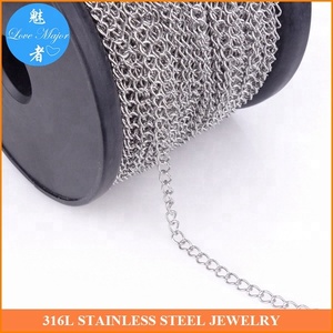 Wholesale by Meter Stainless Steel Jewelry <strong>Extender</strong> Soldered 304 Curb <strong>Chain</strong> with Welded Link - Product Image 4