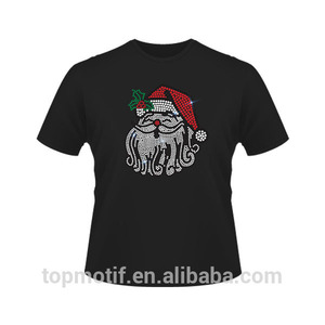 Manga larga o corta venta al por mayor de moda de navidad santa de diamantes deimitació<span class=keywords><strong>n</strong></span> <span class=keywords><strong>t</strong></span>- camisetas personalizadas - Product Image 1