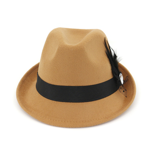 Sombrero de fieltro con plumas para hombre y mujer - Product Image 5
