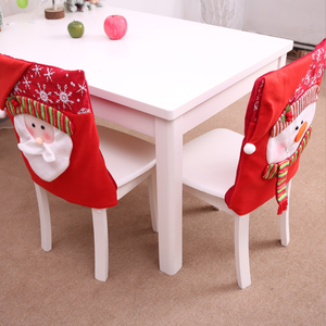 Coprisedile per sedia pupazzo di neve di vendita caldo coprisedile per decorazioni per la casa di natale coprisedile per babbo natale di alta qualità - Product Image 3