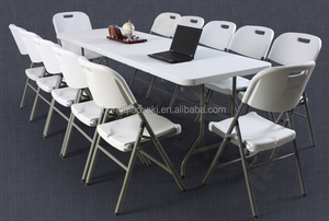 Ngoài Trời Vườn Đồ Nội Thất 8ft HDPE Folding Thường Xuyên Dài Bảng Cho Dinning, Phục Vụ, Đảng, Dã Ngoại, Cắm Trại, Sự Kiện - Product Image 6