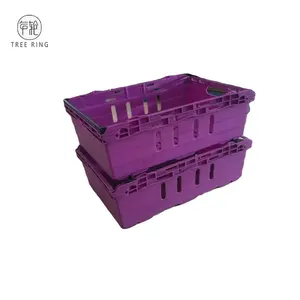 2 Bale Arm Euro Stacking and Nesting Bale Arm Crates Storage Box Basket Container 35litre