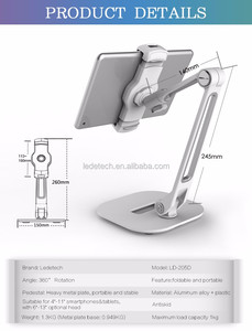Ergonomique en métal universel base de pince en aluminium <span class=keywords><strong>bras</strong></span> cuisine chambre bureau tablet <span class=keywords><strong>smartphone</strong></span> support de voiture - Product Image 3