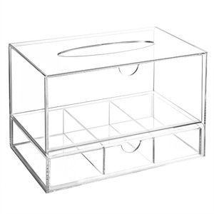 Desk Organizer Rack Tissue Box Acrylic <strong>Drawer</strong> <strong>Storage</strong> Household Factory Modern Clear Acrylic Countertop <strong>Pull</strong> <strong>Out</strong> <strong>Storage</strong> <strong>Drawer</strong> - Product Image 2