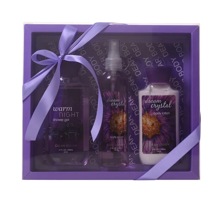 High quality skin care set body lotion mist bath gift set for Christmas gift women's perfume