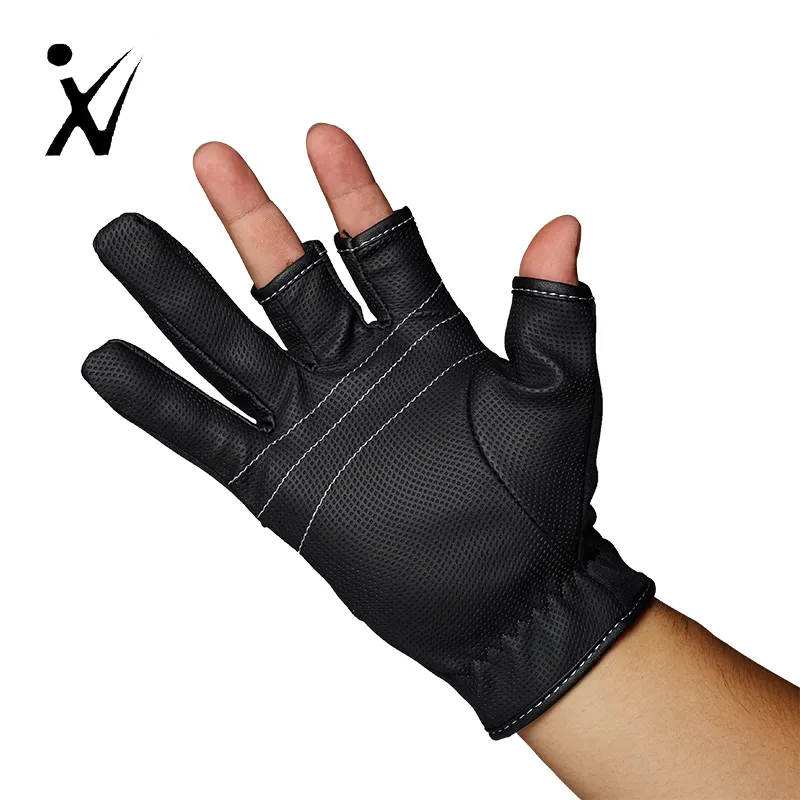 Wholesale custom 3 fingers cut neoprene waterproof fishing gloves