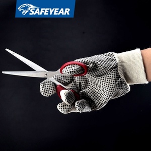 Guantes de trabajo con revestimiento de lona y algodón para la industria, manoplas negras de 8OZ, de PVC - Product Image 2