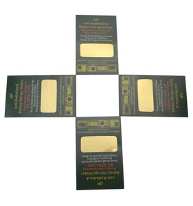 Autocollant de téléphone portable en or personnalisé ions négatifs <span class=keywords><strong>puce</strong></span> anti-rayonnement matériau étanche pour l'utilisation du téléphone portable - Product Image 3